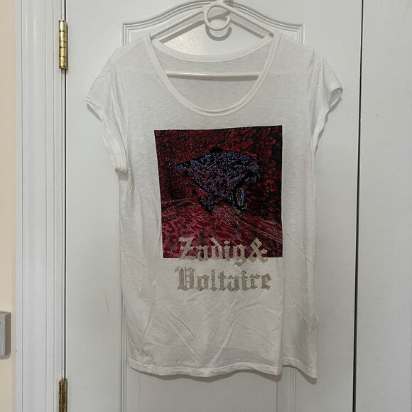 Zadig & Voltaire Antonia Tiger Tee Worn once M - Picture 1 of 9